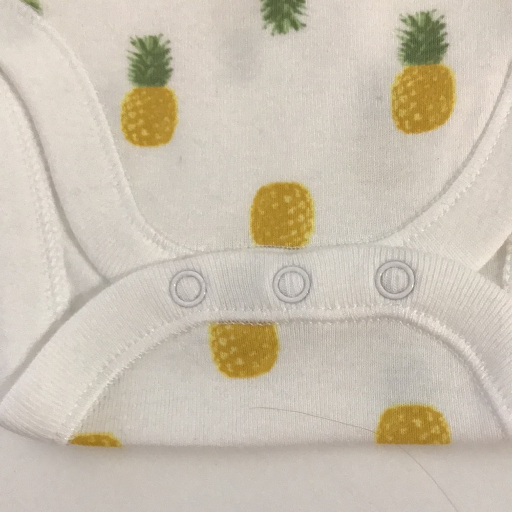 Old Navy Girl’s (Baby) Pineapple Onesies Size 3-6 Months/Bundle of 2 - Picture 3 of 4